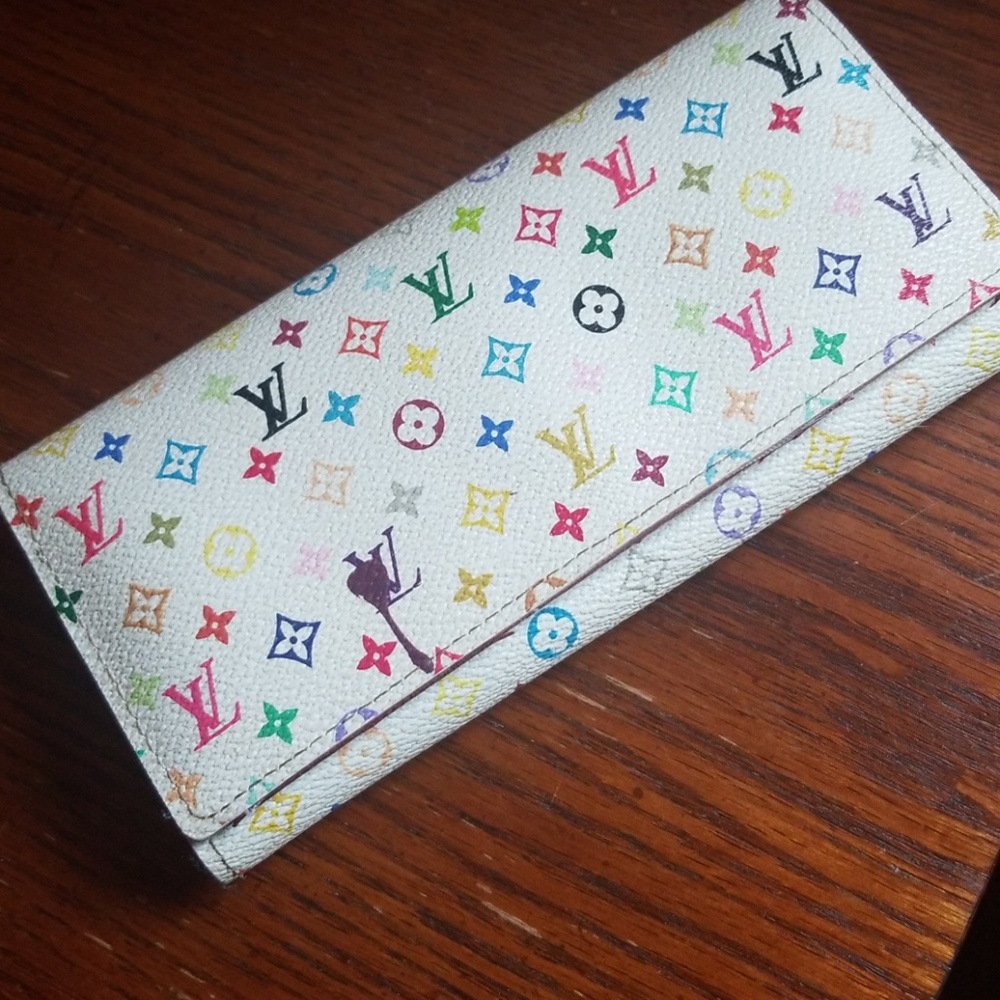 Colorful monogram wallet